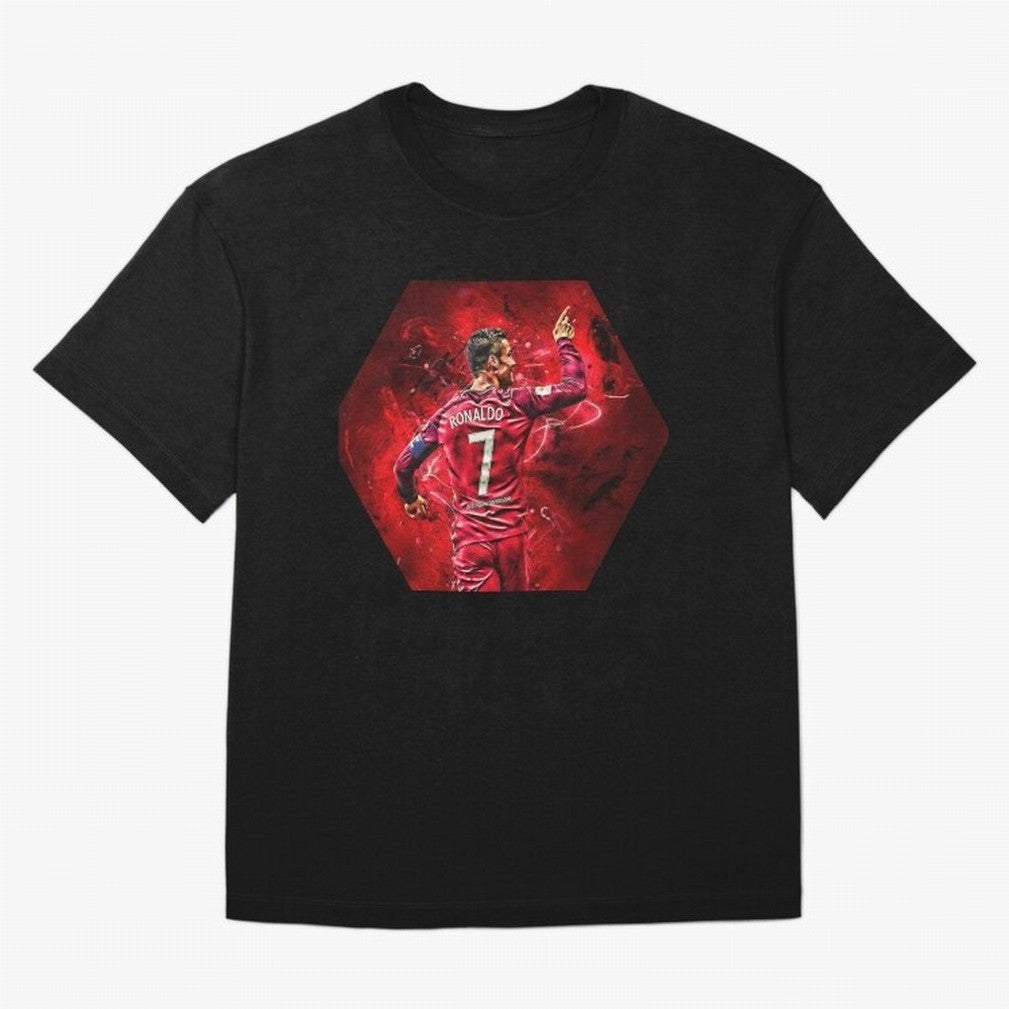 CR7 Art Oversized T-Shirt Bring World Football Passion into Match Day Hype around FIFA World Cup 2026 USA Canada Mexico, CR7, Spain, Vintage Soccer Flavor, Modern Football Stars, National Flags and Final Night Emotion; Made for Die Hard Supporters,