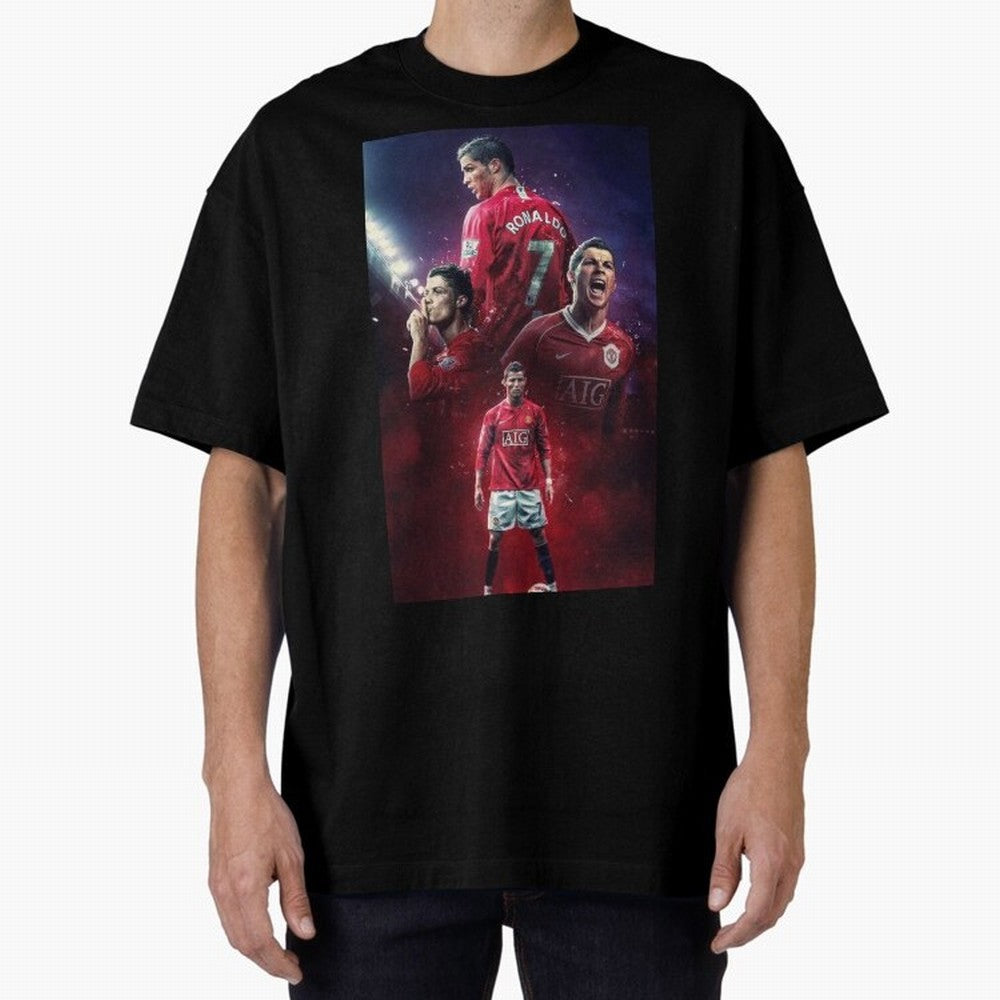 Cristiano Ronaldo dos Santos Aveiro Art Oversized T-Shirt Refresh FIFA World Cup 2026 USA Canada Mexico with Haaland, Argentina and Brazil Energy, Champion Mindset, Group Stage Buzz, Knockout Tension and Passionate Fan Culture; Perfect for