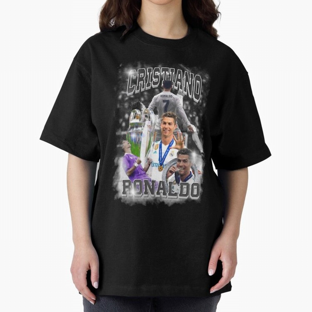 Cristiano Ronaldo Oversized T-Shirt Bring International Match Energy to Global Football Passion for FIFA World Cup 2026, Celebrating Neymar, Haaland and Cristiano Ronaldo, Netherlands, Supporter Pride, Iconic Celebrations, Legendary Names and