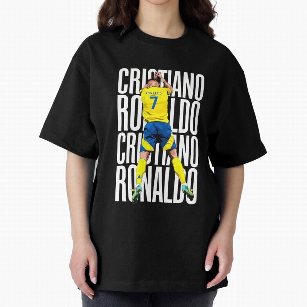 Cristiano Ronaldo Siuuuu Celebration Oversized T-Shirt Represent Global Football Passion for FIFA World Cup 2026 USA Canada Mexico, Made for Messi and Cristiano Ronaldo, England, France and Netherlands, Game Day Rituals, Football Legends, Country