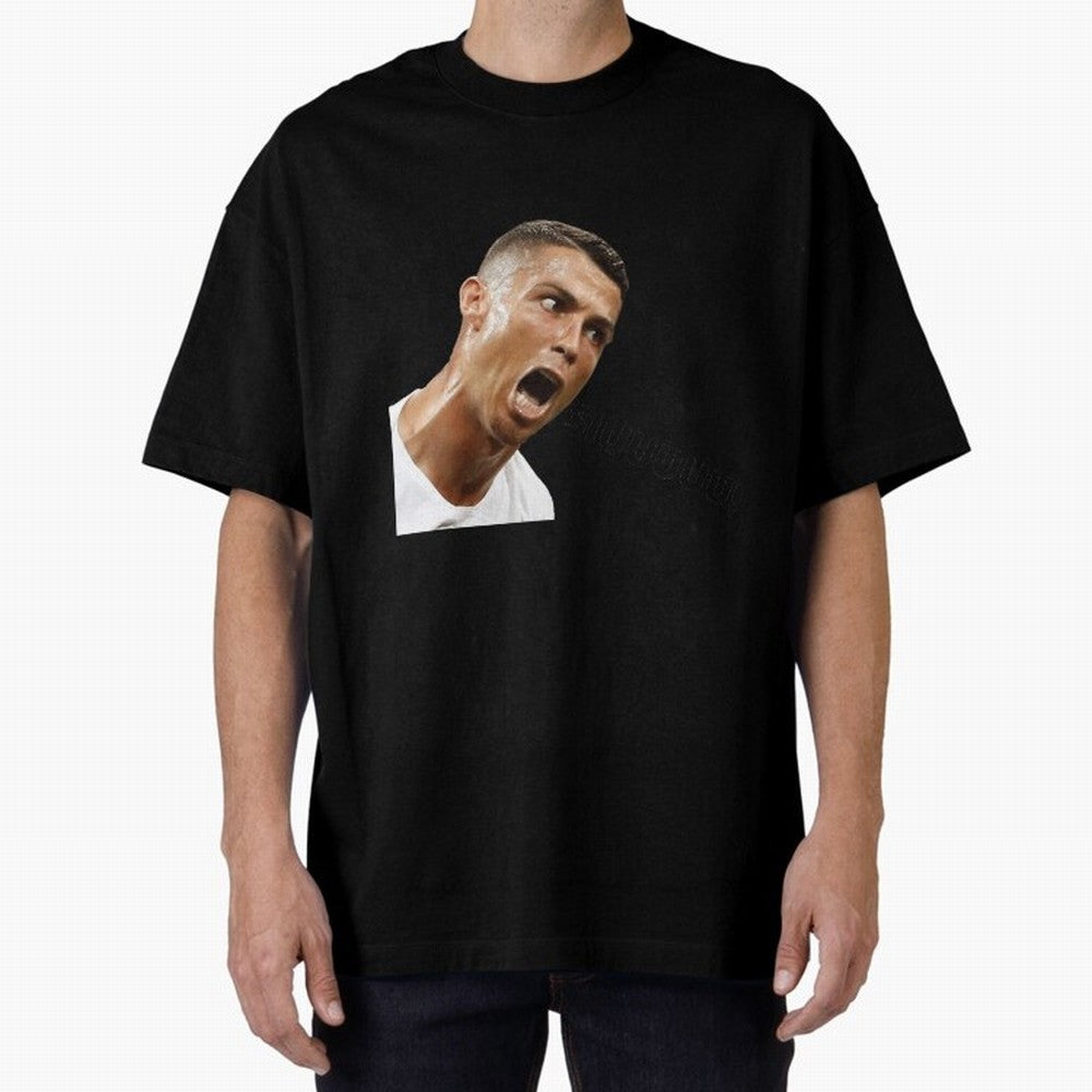 Cristiano Ronaldo Siuuu Meme Oversized T-Shirt Bring Bold Fan Energy to Global Football Passion for FIFA World Cup 2026, Highlighting CR7 and Messi, France and Portugal, Supporter Pride, Iconic Celebrations, Legendary Names and Global Match Day