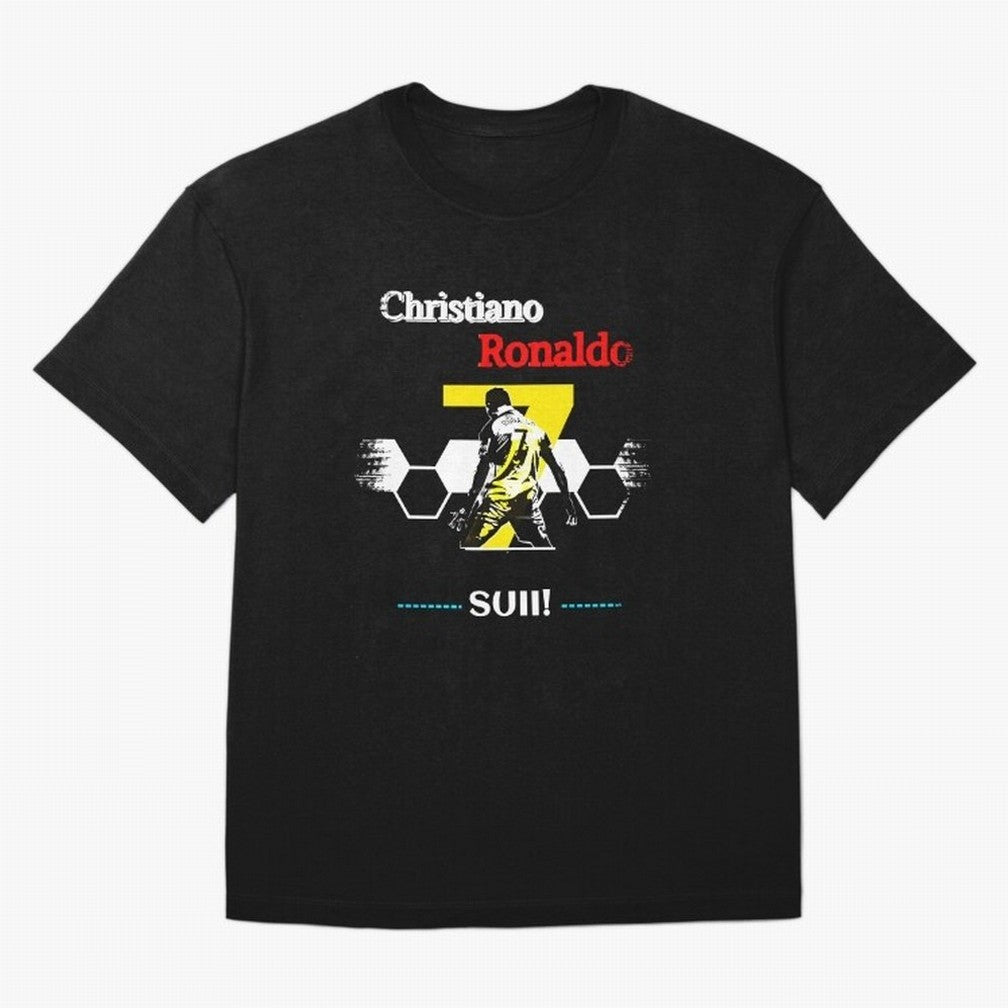 Cristiano Ronaldo Cr7 Oversized T-Shirt Celebrate Fan Culture around FIFA World Cup 2026 USA Canada Mexico Spirit, Celebrating Argentina, Messi, Championship Spirit, Famous Goals, Roaring Crowds and International Football Unity; Great for Watch
