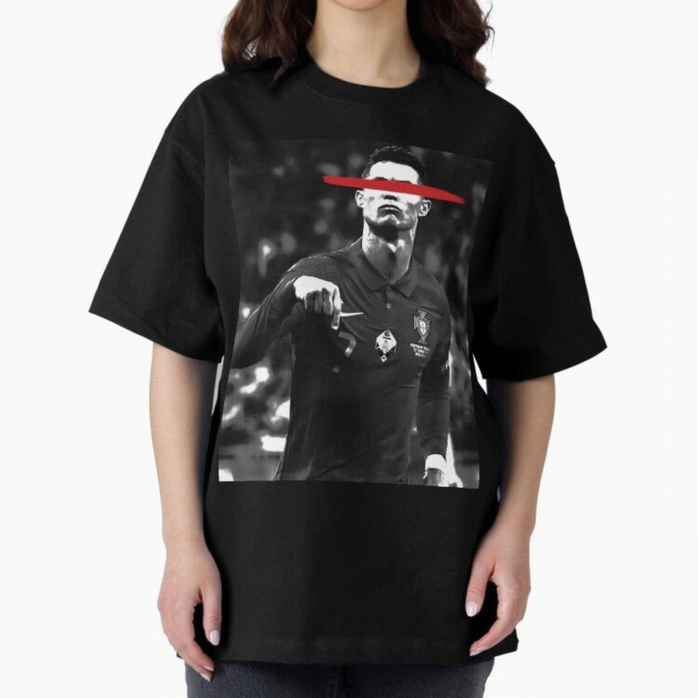 Cristiano in Rubrum Plaga Oversized T-Shirt Bring a Champion Mindset to FIFA World Cup 2026 for Fans of CR7 and Argentina and Brazil, Bringing Match Day Excitement, Supporter Culture, Golden Goals and Global Football Passion; Great for Supporters