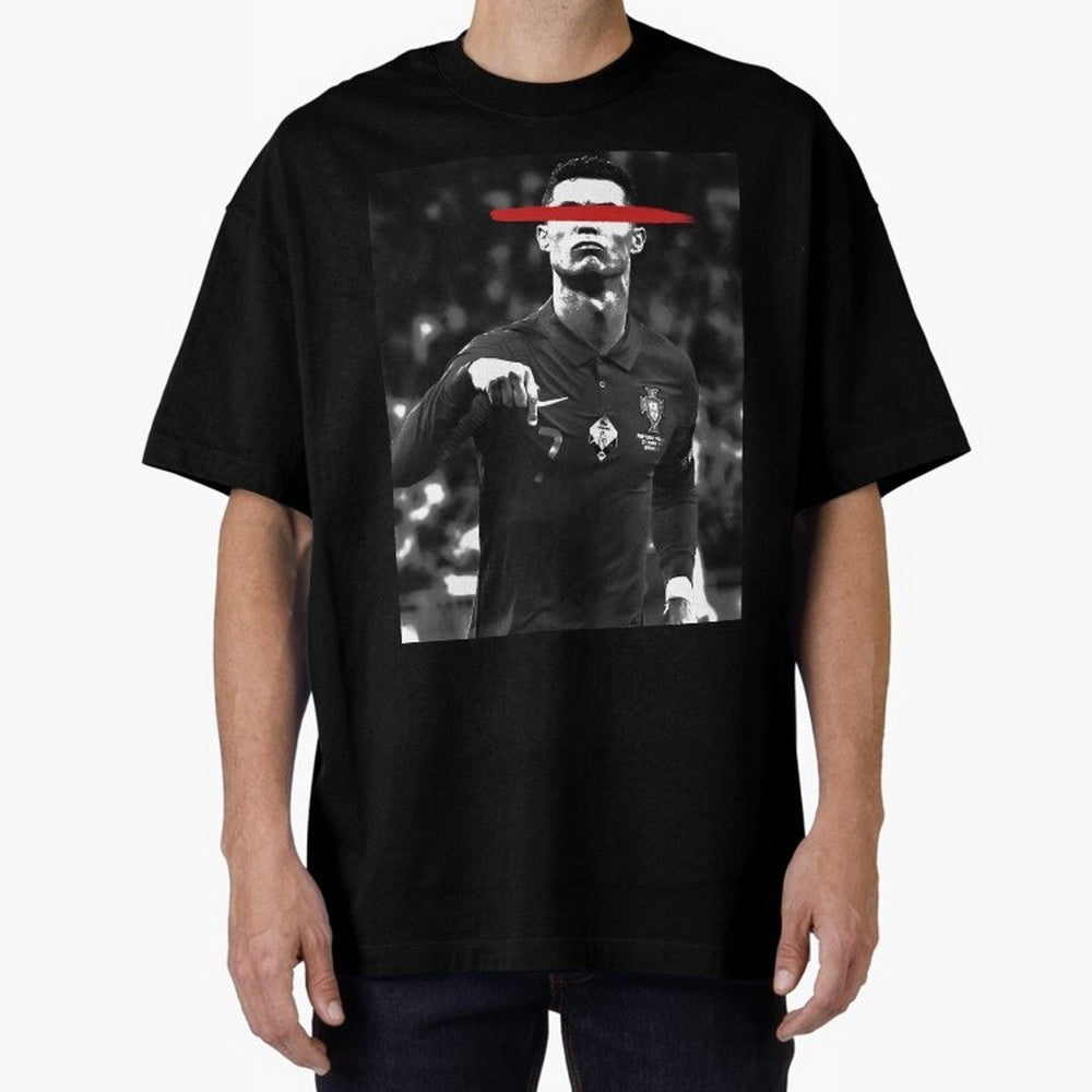 Cristiano in Rubrum Plaga Oversized T-Shirt Bring a Champion Mindset to FIFA World Cup 2026 for Fans of CR7 and Argentina and Brazil, Bringing Match Day Excitement, Supporter Culture, Golden Goals and Global Football Passion; Great for Supporters