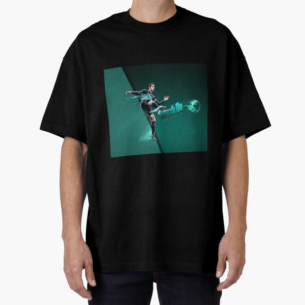 Cristiano Ronaldo #442 Oversized T-Shirt Cheer through Every Moment of Global Football Passion for FIFA World Cup 2026 USA Canada Mexico, Made for Haaland and Mbappe, Spain and Netherlands, Football Festival Excitement, Trophy Ambitions, Country