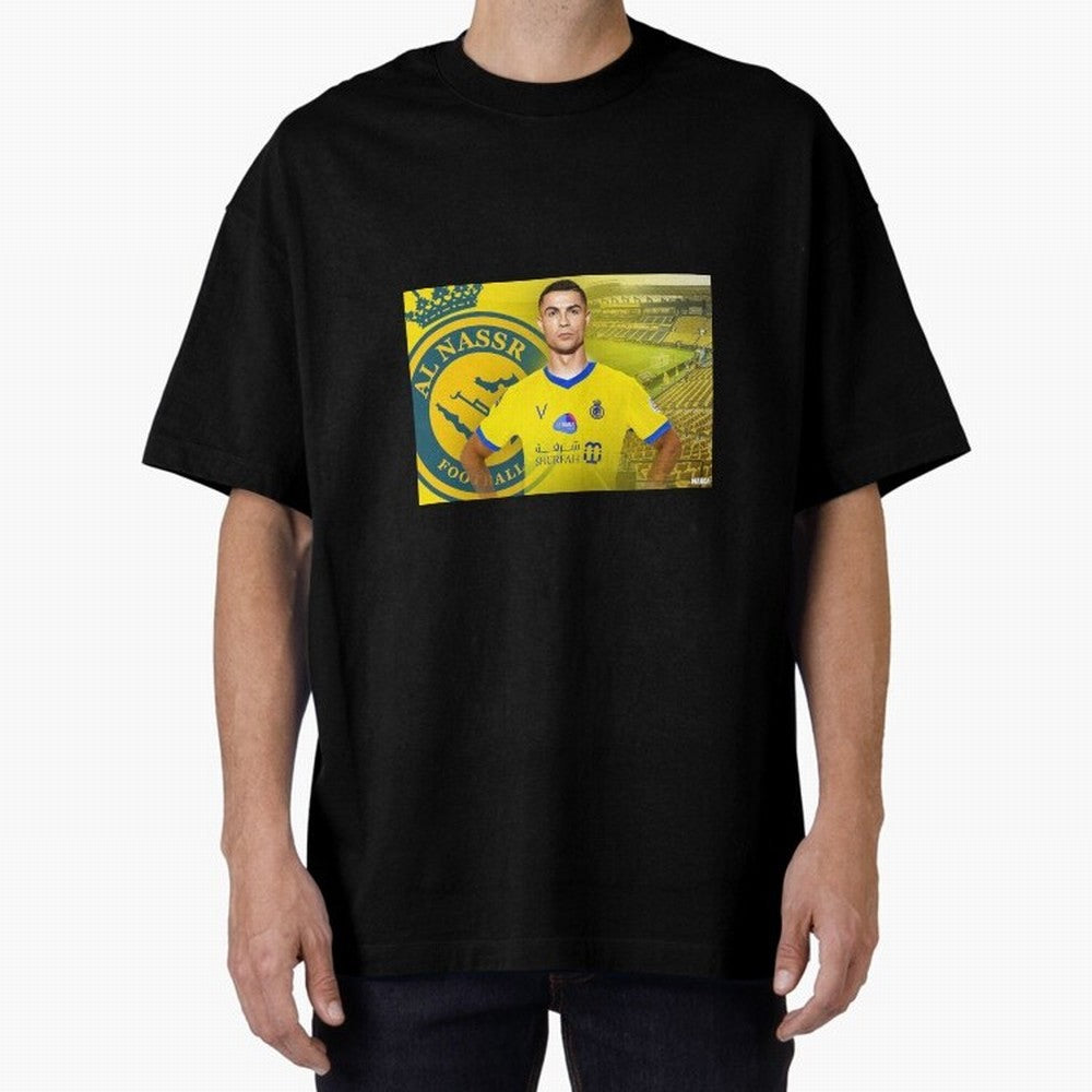 AL NASSR CRISTIANO RONALDO Oversized T-Shirt Make Memories around Global Football Passion for FIFA World Cup 2026, with CR7, France and Portugal, Classic Soccer Heritage, Championship Pressure, Fan Loyalty and International Pride; Great for