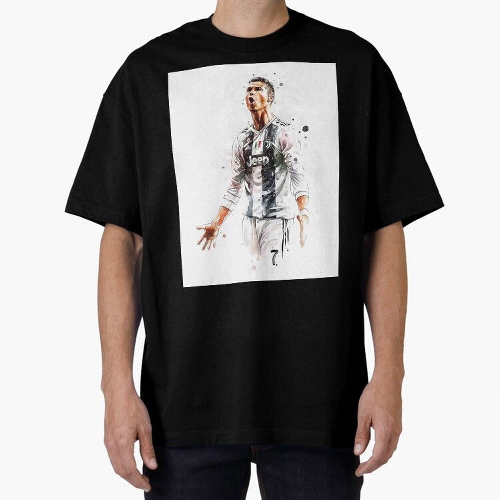 Cristiano Ronaldo Oversized T-Shirt Elevate Match Day Hype around FIFA World Cup 2026, CR7 and Messi, Germany, Retro Football Energy, Iconic Rivalries, Trophy Chase Drama and Stadium Atmosphere; Perfect for Supporters Who Want Bold Football Energy,
