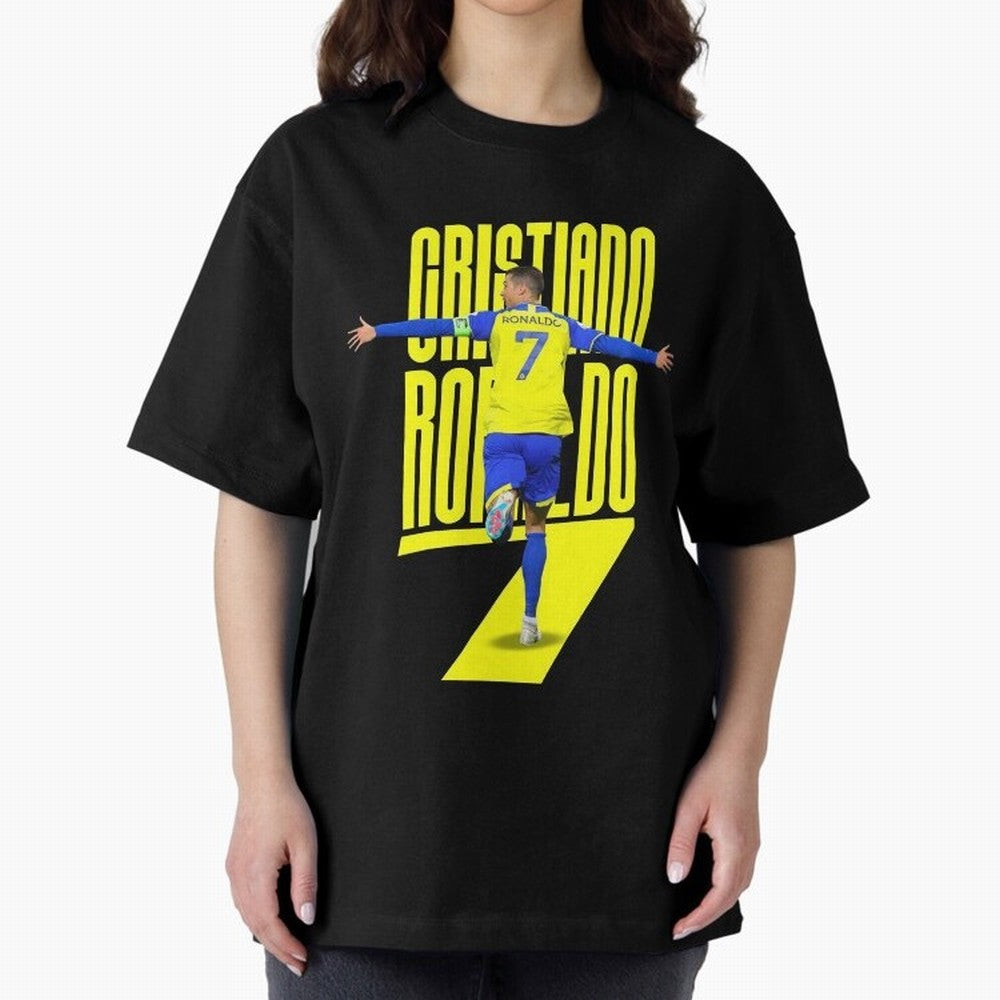 cristiano ronaldo 7 Oversized T-Shirt Honor Football Greatness during Match Day Hype around FIFA World Cup 2026, Messi, CR7 and Mbappe, Brazil, Portugal and Argentina, Goal Celebration Energy, Supporter Heritage, Football Icons and Worldwide