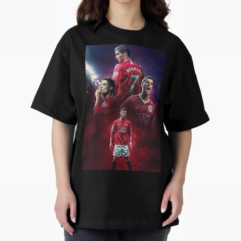 CR7 Art Wallpaper Ronaldo Posters Oversized T-Shirt Back the Journey through Match Day Hype around FIFA World Cup 2026 Group Stage, Cristiano Ronaldo, Haaland and CR7, Netherlands, Retro Football Energy, Iconic Rivalries, Trophy Chase Drama and