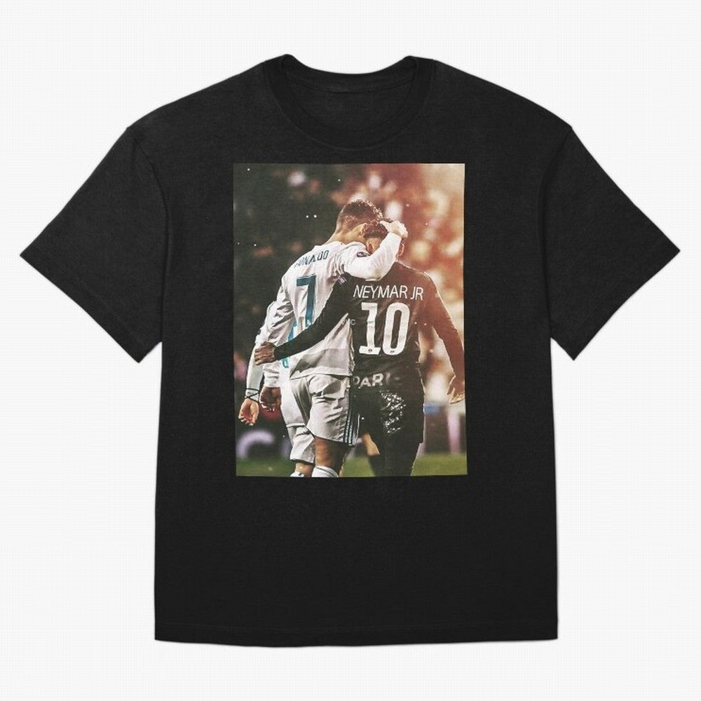 CR7 N Neymar Oversized T-Shirt Bring Trophy Dreams to the FIFA World Cup 2026 Journey through Messi Highlights, Portugal Pride, Stadium Chants, National Pride, Trophy Dreams and Unforgettable Football Memories; Created for Match Day Parties, Soccer
