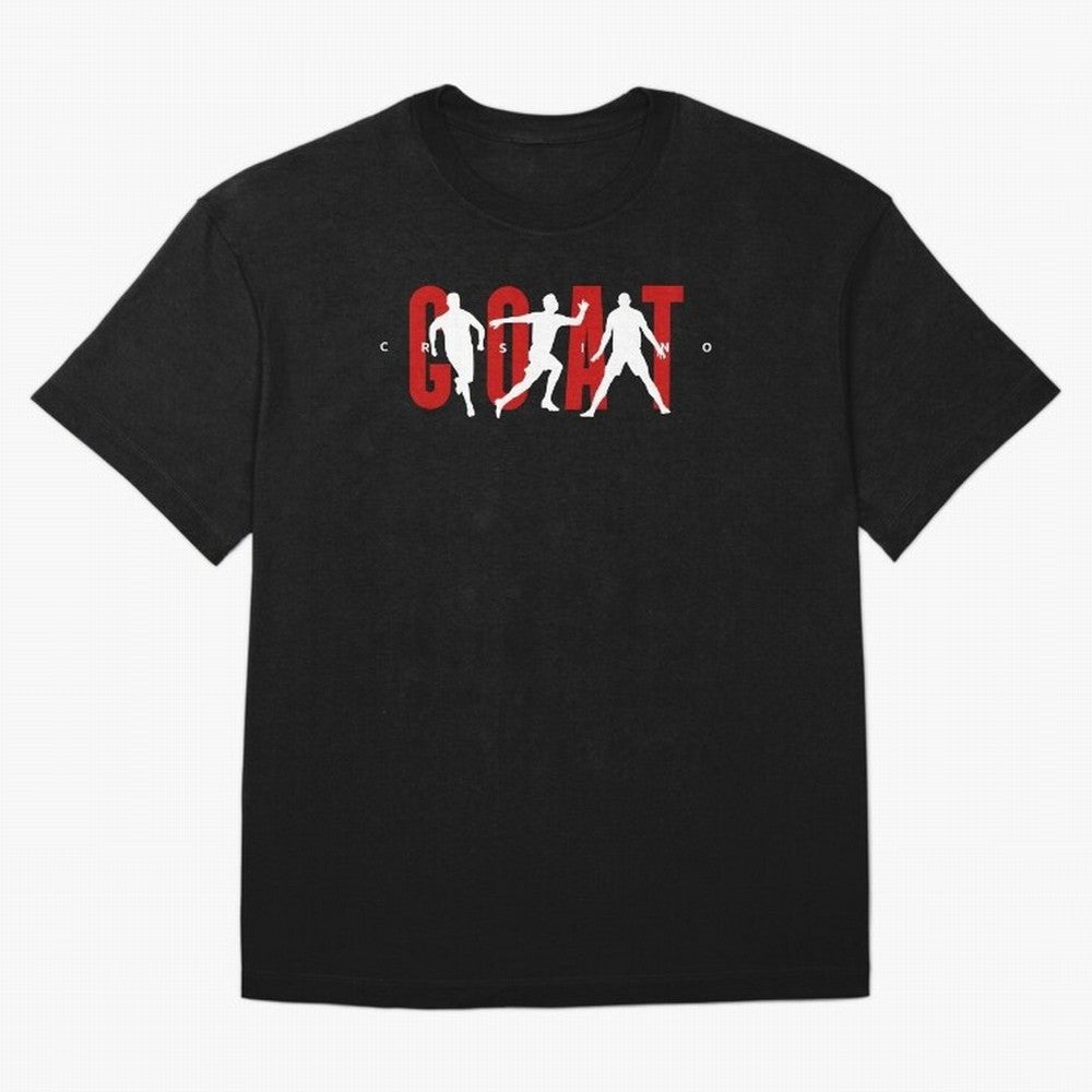 Cristiano Ronaldo Goat Oversized T-Shirt Fuel FIFA World Cup 2026 Group Stage for Fans of Cristiano Ronaldo and Brazil, Bringing Game Day Rituals, Football Legends, Country Pride and the Road to the Final; Ideal for Football Dads, Football Moms,