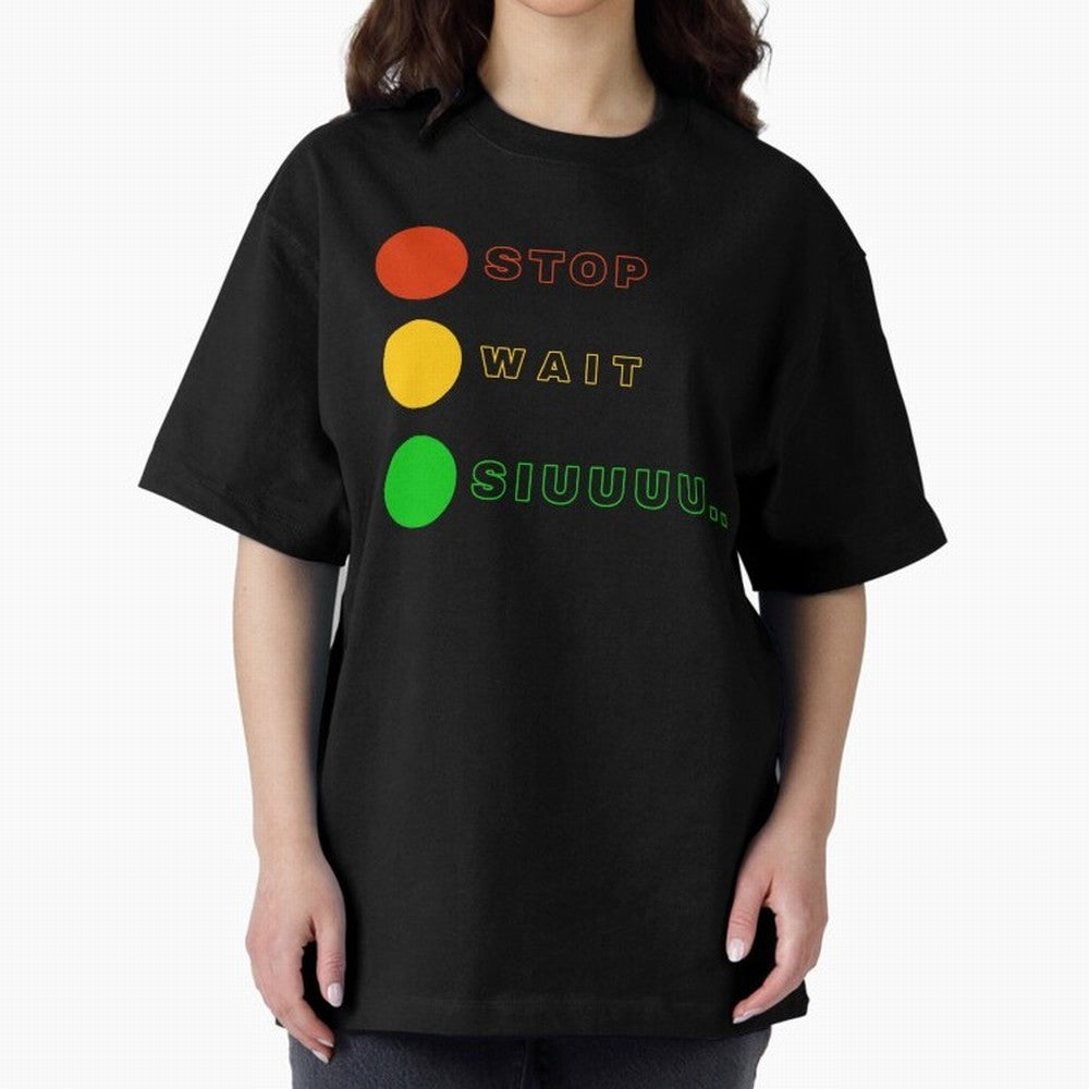 Stop wait siuuu Cristiano ronaldo suiii Oversized T-Shirt Live for the Drama of Global Football Passion for FIFA World Cup 2026 Group Stage, Capturing Messi, CR7 and Mbappe, Portugal, Spain and Germany, Match Day Excitement, Supporter Culture,