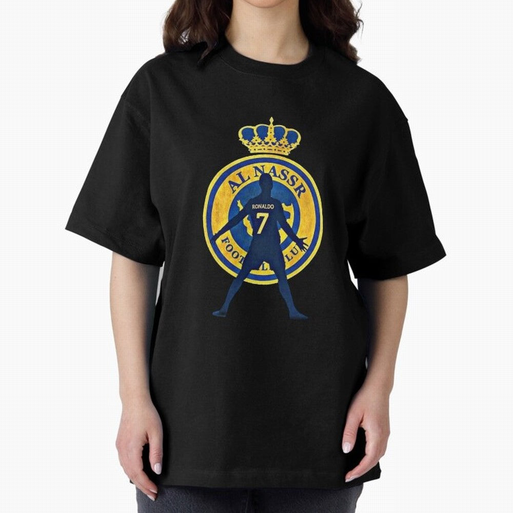 Cristiano Ronaldo T-shirt at Al-Nasr Saudi Club Oversized T-Shirt Discover FIFA World Cup 2026 USA Canada Mexico for Fans of Haaland and Mbappe and Argentina, Bringing Stadium Memories, Football Loyalty, International Chants and Championship