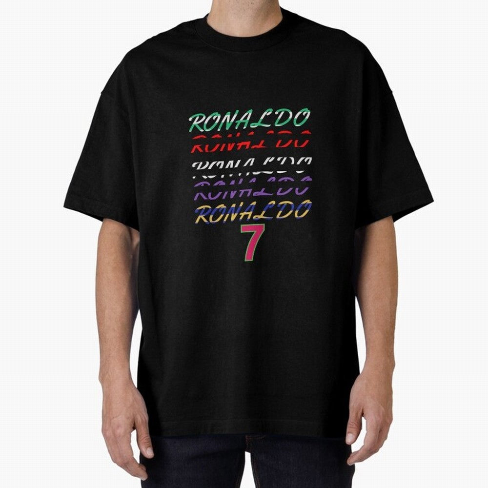 LOVE CR7 RONALDO - ALL CAREER Oversized T-Shirt Make Every Kick Count in FIFA World Cup 2026 for Fans of Messi and Cristiano Ronaldo and England, France and Netherlands, Bringing Game Day Rituals, Football Legends, Country Pride and the Road to the