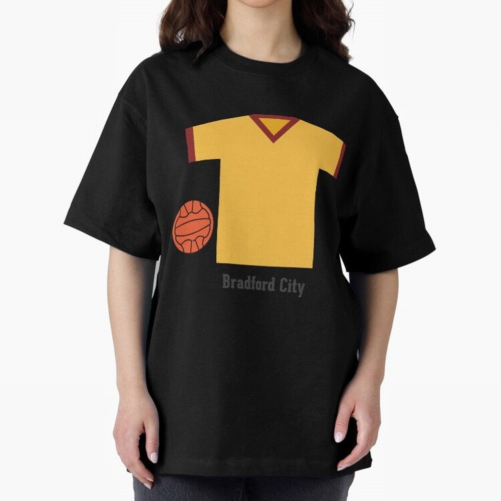 Bradford City Oversized T-Shirt Celebrate National Team Dreams in Match Day Hype around FIFA World Cup 2026 USA Canada Mexico, CR7, France and Portugal, Match Day Excitement, Supporter Culture, Golden Goals and Global Football Passion; Perfect for
