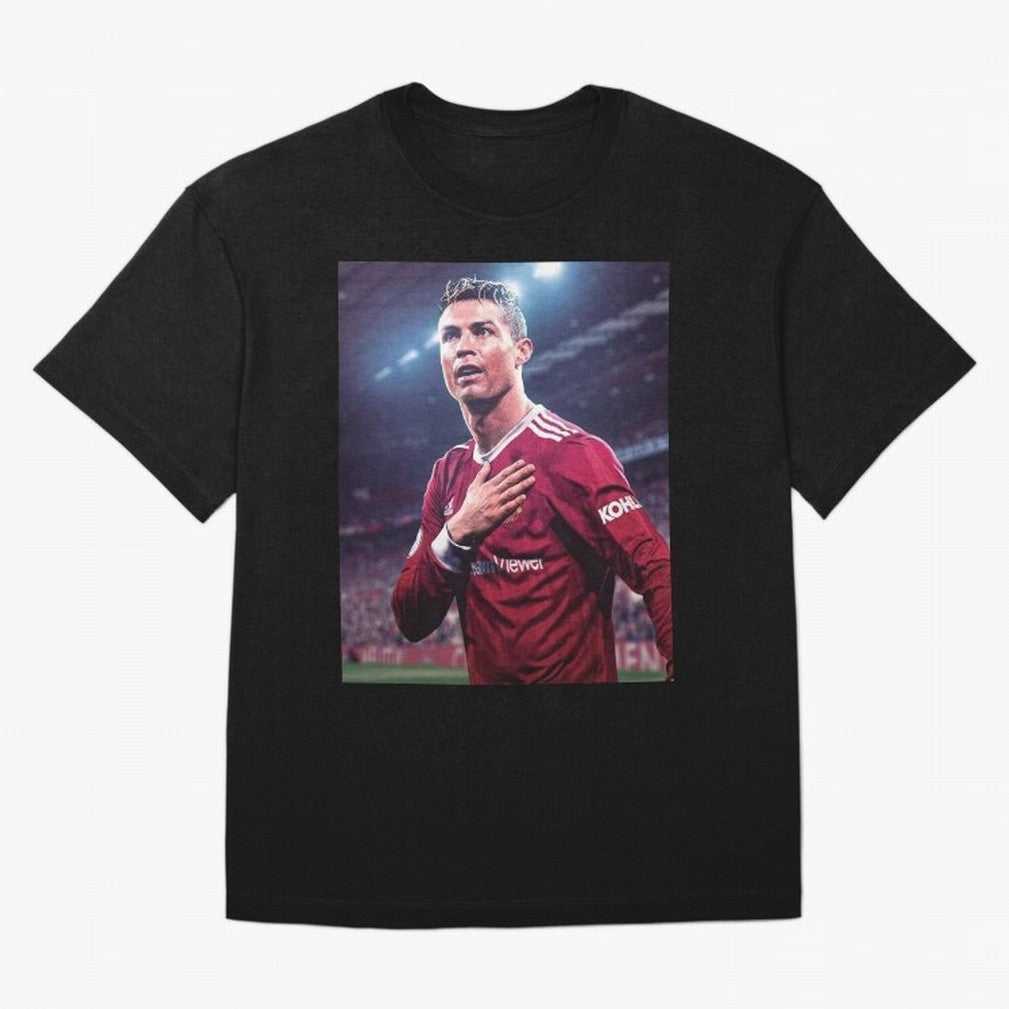 Cristiano Ronaldo New Oversized T-Shirt Feel the Trophy Chase of FIFA World Cup 2026 USA Canada Mexico Spirit, Centered on England, France and Netherlands, Cristiano Ronaldo, Worldwide Fan Energy, Dramatic Goals, Stadium Lights and Championship