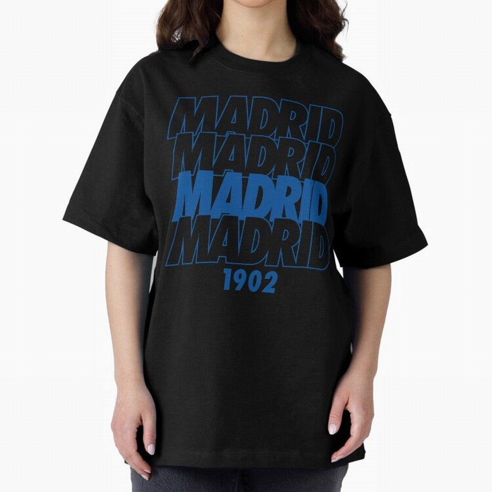 Real Madrid Oversized T-Shirt Celebrate the Biggest Stage of FIFA World Cup 2026 USA Canada Mexico with Cristiano Ronaldo, Spain and Netherlands Energy, Football Festival Excitement, Trophy Ambitions, Country Rivalries and Star Player Buzz; Great