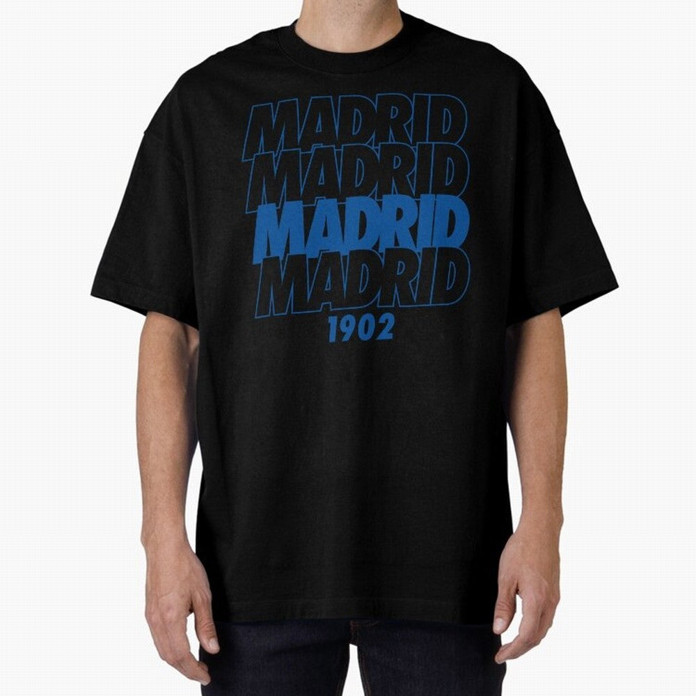 Real Madrid Oversized T-Shirt Celebrate the Biggest Stage of FIFA World Cup 2026 USA Canada Mexico with Cristiano Ronaldo, Spain and Netherlands Energy, Football Festival Excitement, Trophy Ambitions, Country Rivalries and Star Player Buzz; Great