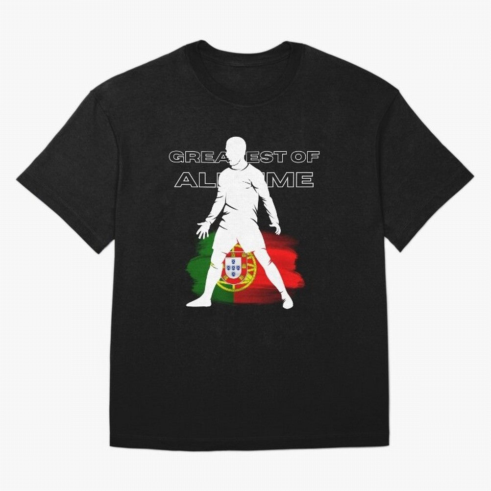 Cristiano Ronaldo Portugal Greatest Of All Time Oversized T-Shirt Show Your Stadium Side during Match Day Hype around FIFA World Cup 2026 USA Canada Mexico, CR7 and Messi, England, Supporter Pride, Iconic Celebrations, Legendary Names and Global