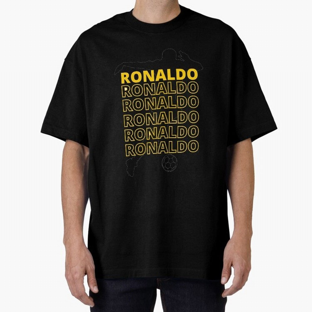 Ronaldo Oversized T-Shirt Bring Champion Energy into FIFA World Cup 2026 for Fans of CR7 and Spain and Netherlands, Bringing Retro Football Energy, Iconic Rivalries, Trophy Chase Drama and Stadium Atmosphere; Great for Watch Parties, Sports Bars,