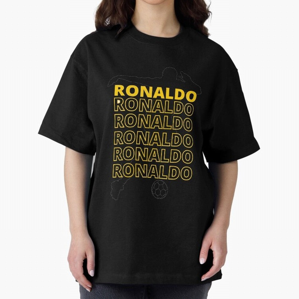 Ronaldo Oversized T-Shirt Bring Champion Energy into FIFA World Cup 2026 for Fans of CR7 and Spain and Netherlands, Bringing Retro Football Energy, Iconic Rivalries, Trophy Chase Drama and Stadium Atmosphere; Great for Watch Parties, Sports Bars,