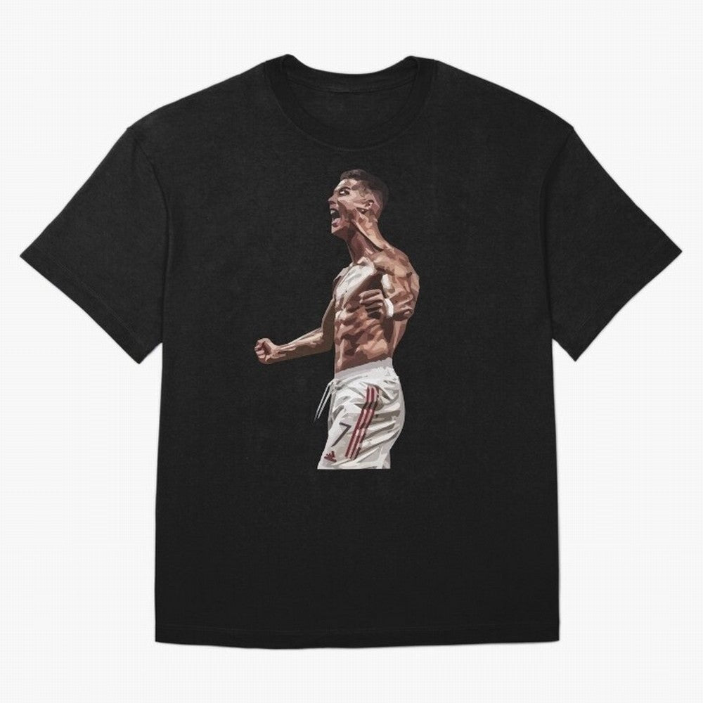 Cristiano Ronaldo - Celebration - CR7 - Manchester United Oversized T-Shirt Honor the Beautiful Game during Global Football Passion for FIFA World Cup 2026, Inspired by Haaland and Mbappe, Portugal, Worldwide Fan Energy, Dramatic Goals, Stadium
