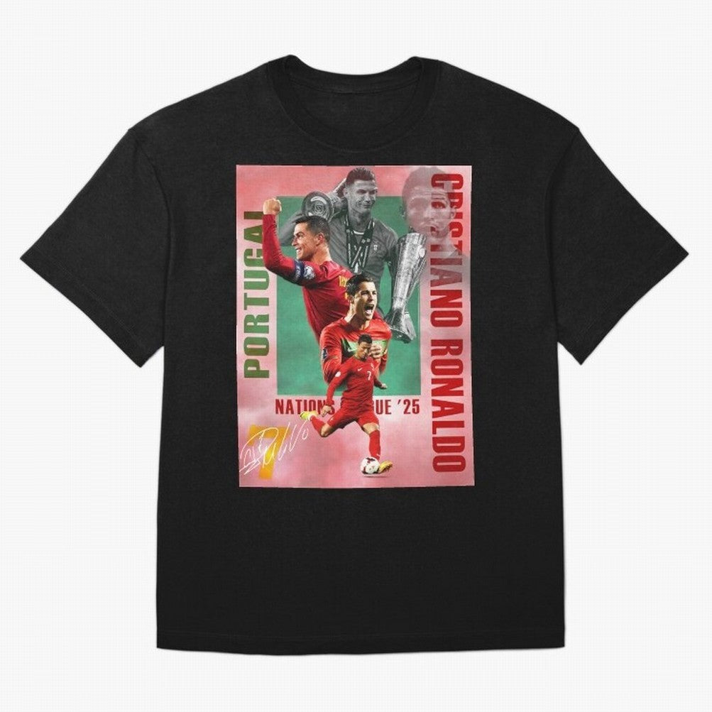 Cristiano Ronaldo Portugal Football Legend Oversized T-Shirt Join Global Football Passion for FIFA World Cup 2026 USA Canada Mexico, Centered on CR7 and Messi, Portugal, Sports Nostalgia, International Competition, Famous Players and Unforgettable