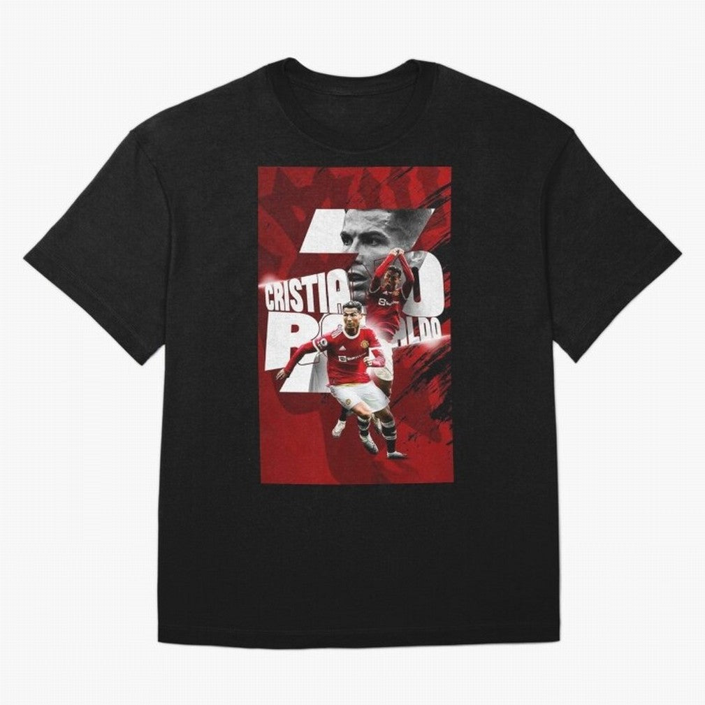 Cristiano Ronaldo Illustration Oversized T-Shirt Celebrate Golden Goal Energy in Global Football Passion for FIFA World Cup 2026 USA Canada Mexico, Connected to Cristiano Ronaldo, Haaland and CR7, Brazil, Classic Soccer Heritage, Championship