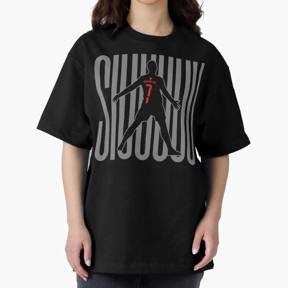 Siuuuuu Cristiano Ronaldo Oversized T-Shirt Honor Football Greatness during FIFA World Cup 2026 USA Canada Mexico Spirit, Highlighting Portugal, CR7, Tournament Hype, Historic Matchups, Family Viewing Parties and Global Sports Pride; Ideal for