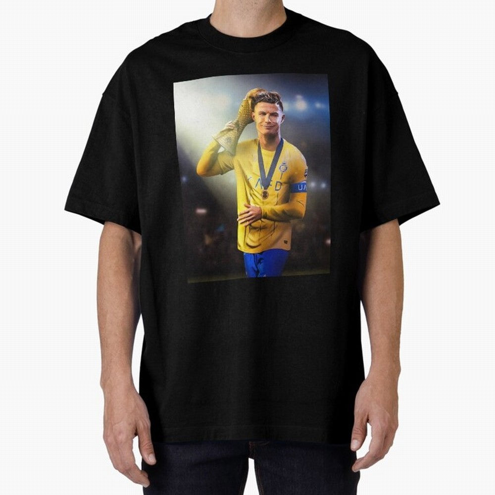 Cristiano Ronaldo Active( Oversized T-Shirt Support Iconic Players in FIFA World Cup 2026 Connected to Haaland, Spain Energy, Fan Favorite Moments, National Team Passion, Big Match Drama and Soccer History; Ideal for Fans Who Follow Messi,