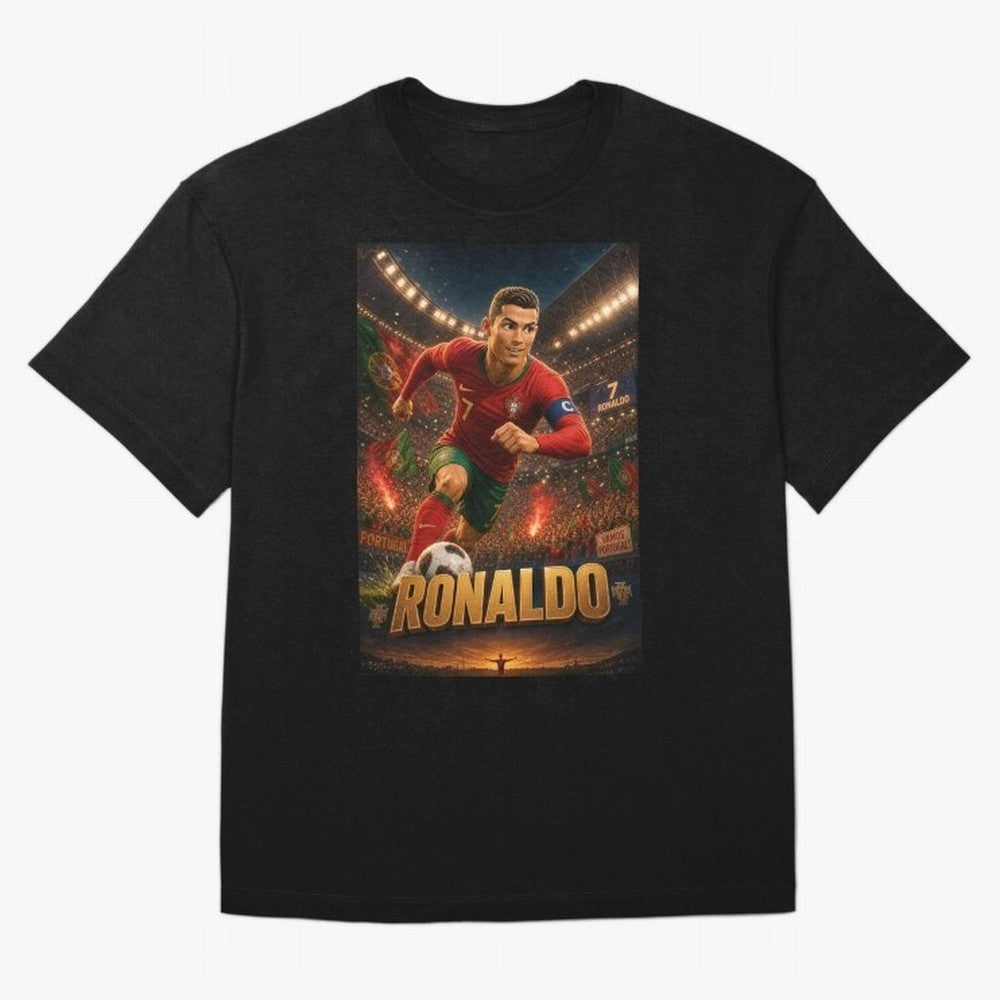 Ronaldo Oversized T-Shirt Turn Up for FIFA World Cup 2026 Group Stage Made for CR7 and Messi, Argentina Energy, Game Day Rituals, Football Legends, Country Pride and the Road to the Final; Ideal for Football Dads, Football Moms, Friends, Collectors