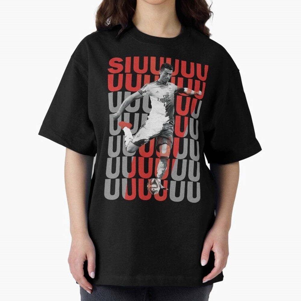 Siuuuuuu Cristiano Ronaldo Classic Oversized T-Shirt Discover Global Football Passion for FIFA World Cup 2026 USA Canada Mexico, Connected to Messi, France, Football History, Final Match Energy, Crowd Noise and Once in a Lifetime Moments; Made for