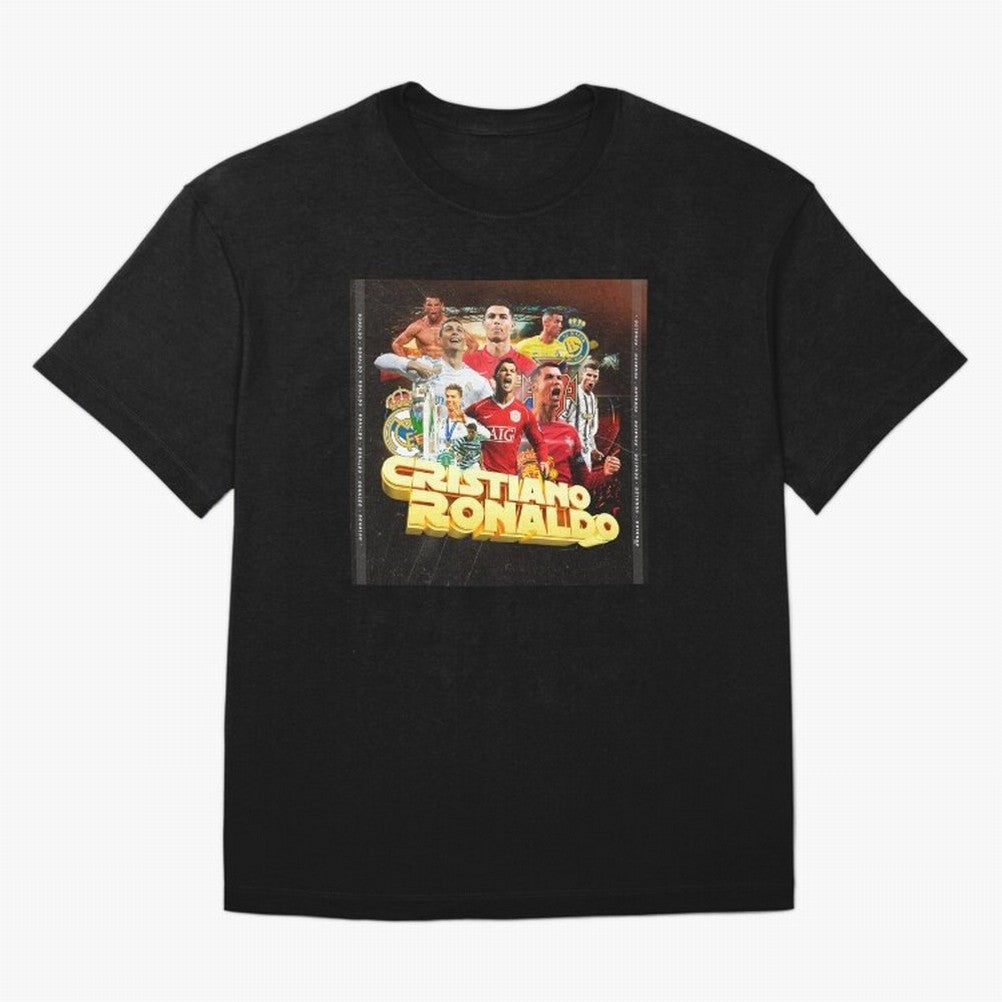 Cristiano Ronaldo Best of Career Oversized T-Shirt Fuel Your Fan Pride for FIFA World Cup 2026 Spirit, Capturing Argentina and Brazil, CR7, Stadium Chants, National Pride, Trophy Dreams and Unforgettable Football Memories; Ideal for Passionate Fans