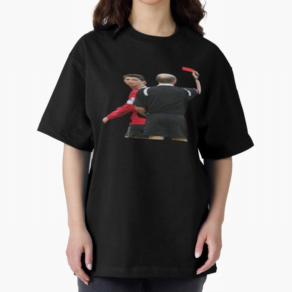 Cristiano Ronaldo Red Card Oversized T-Shirt Feel International Energy from FIFA World Cup 2026 USA Canada Mexico Centered on CR7, England and Germany Energy, Supporter Pride, Iconic Celebrations, Legendary Names and Global Match Day Energy; Ideal