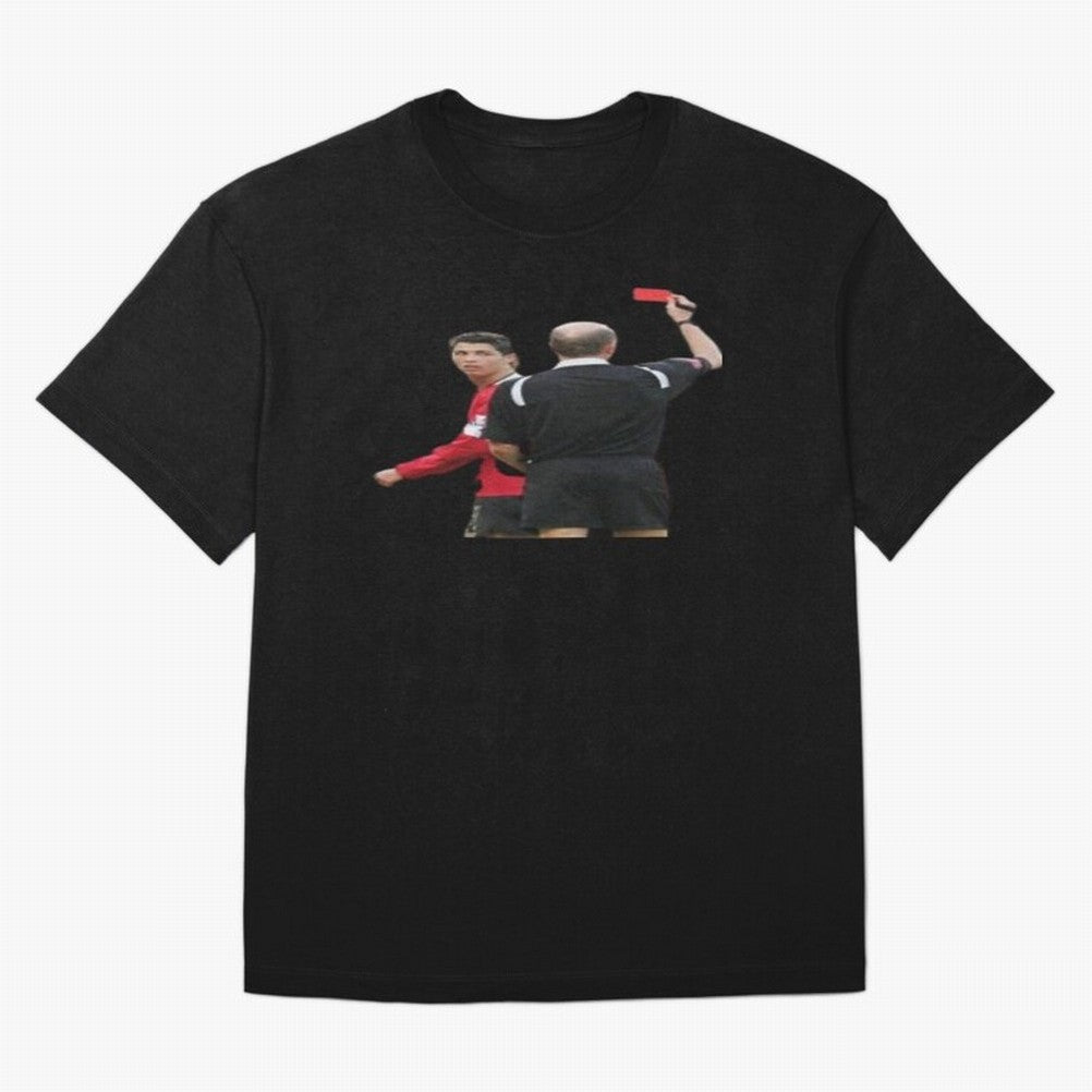 Cristiano Ronaldo Red Card Oversized T-Shirt Feel International Energy from FIFA World Cup 2026 USA Canada Mexico Centered on CR7, England and Germany Energy, Supporter Pride, Iconic Celebrations, Legendary Names and Global Match Day Energy; Ideal