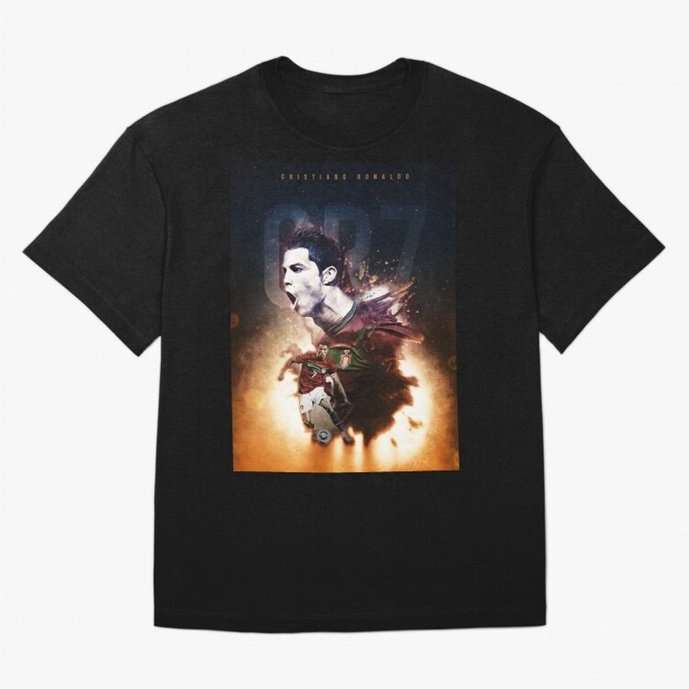 Cristiano Ronaldo 7 Oversized T-Shirt Follow FIFA World Cup 2026 USA Canada Mexico for Fans of Neymar, Haaland and Cristiano Ronaldo and Argentina, Bringing Championship Spirit, Famous Goals, Roaring Crowds and International Football Unity; Ideal