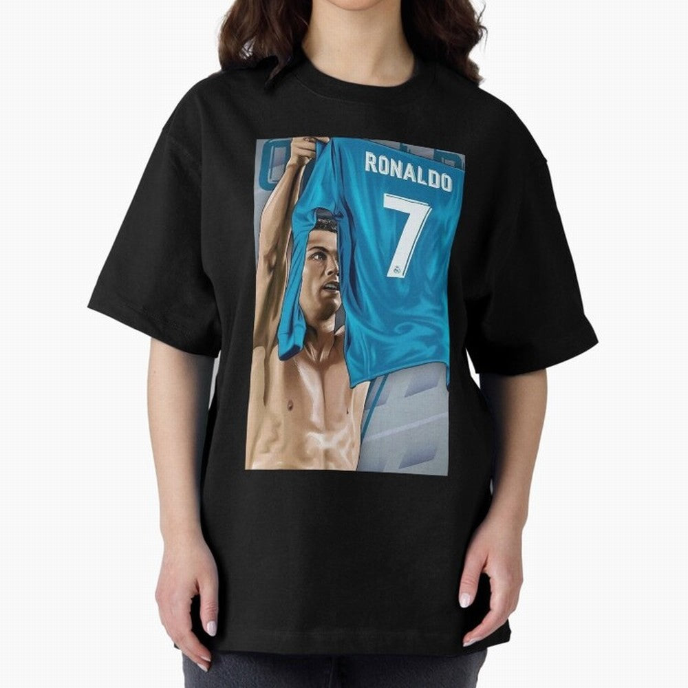 Cristiano Ronaldo Oversized T-Shirt Bring a Champion Mindset to FIFA World Cup 2026 Group Stage for Fans of Messi, CR7 and Mbappe and England and Germany, Bringing Global Supporter Spirit, Legendary Goals, National Colors and Tournament
