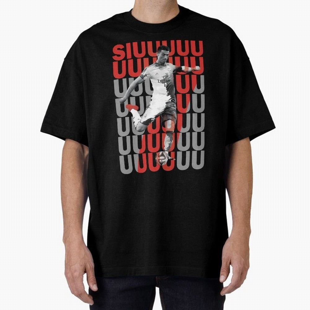 Siuuuuuu Cristiano Ronaldo Oversized T-Shirt Relive Legendary Nights from Global Football Passion for FIFA World Cup 2026 Group Stage, Driven by Messi, CR7 and Mbappe, Portugal, Spain and Germany, Champion Mindset, Group Stage Buzz, Knockout