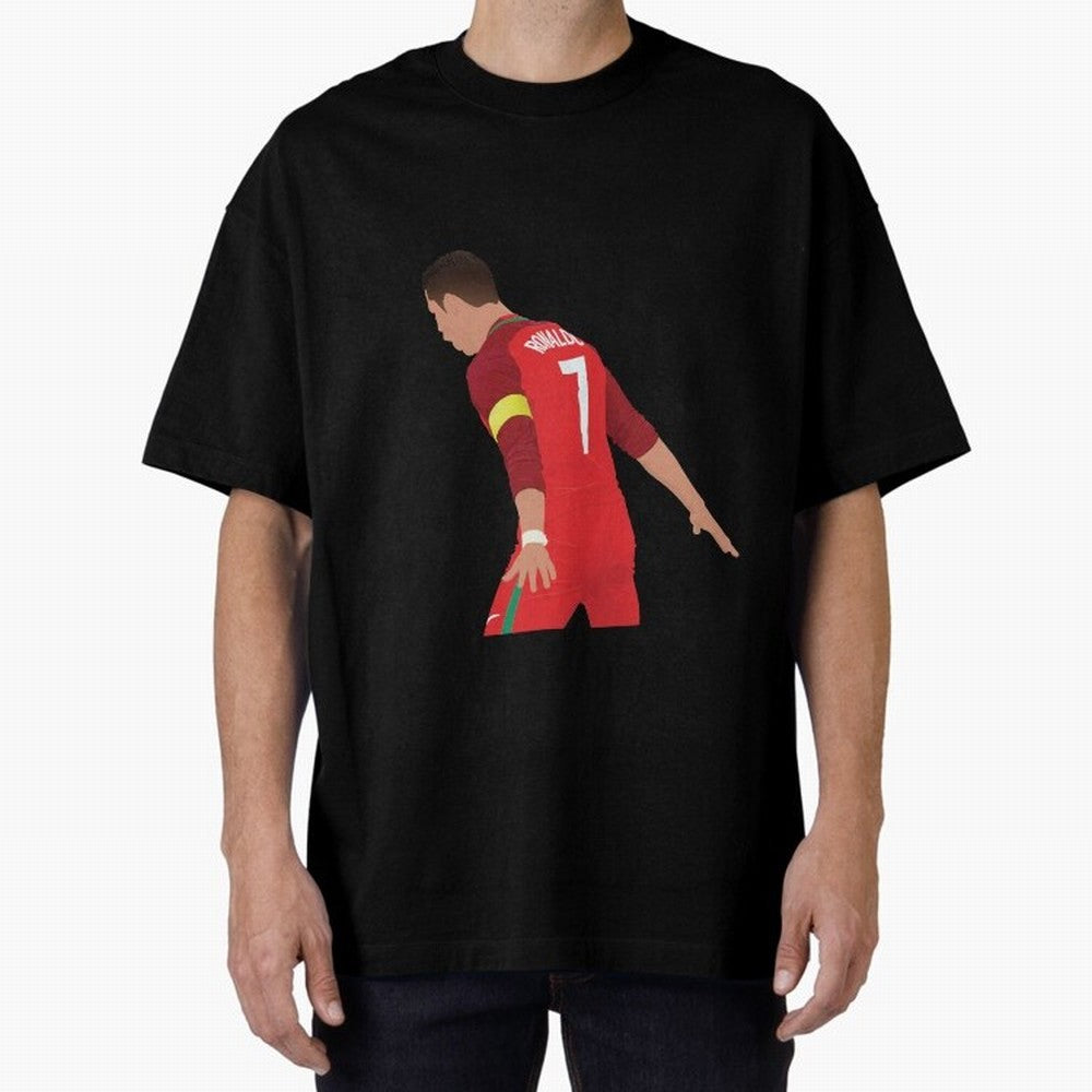 Cristiano Ronaldo - Portugal Oversized T-Shirt Celebrate Soccer Greatness during FIFA World Cup 2026 Featuring Neymar, Brazil, Portugal and Argentina Energy, Global Supporter Spirit, Legendary Goals, National Colors and Tournament Celebration; Made