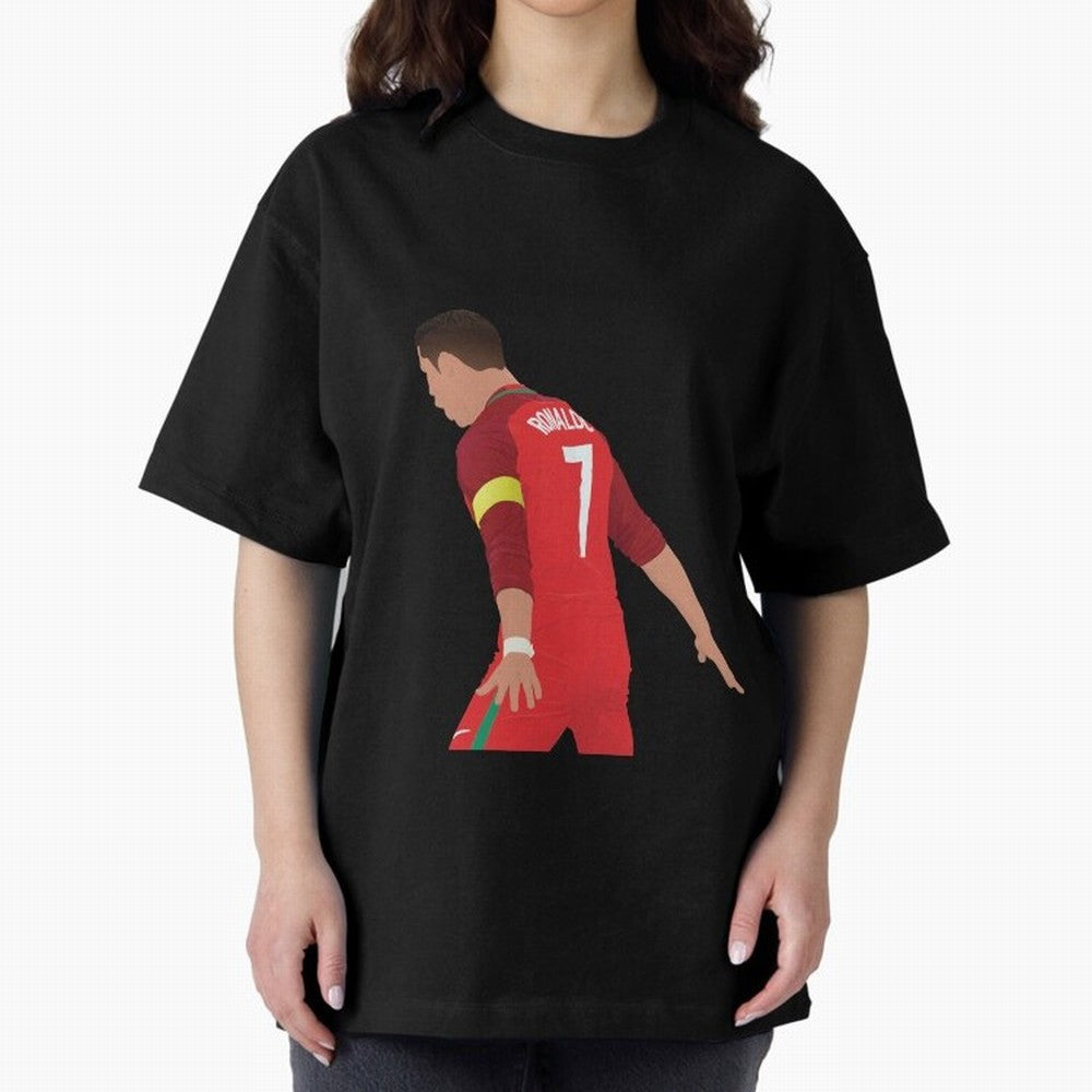 Cristiano Ronaldo - Portugal Oversized T-Shirt Celebrate Soccer Greatness during FIFA World Cup 2026 Featuring Neymar, Brazil, Portugal and Argentina Energy, Global Supporter Spirit, Legendary Goals, National Colors and Tournament Celebration; Made