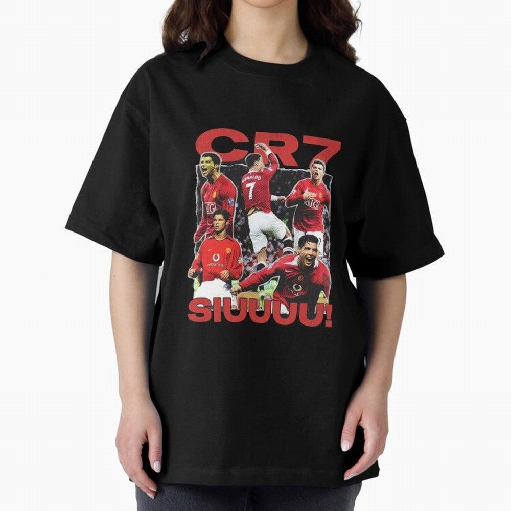 Retro Cristiano Ronaldo Manchester United Oversized T-Shirt Turn Up for FIFA World Cup 2026 Group Stage Capturing Neymar, Spain and Netherlands Energy, Soccer Culture, Superstar Moments, National Team Dreams and Competitive Fire; Ideal for Fans Who