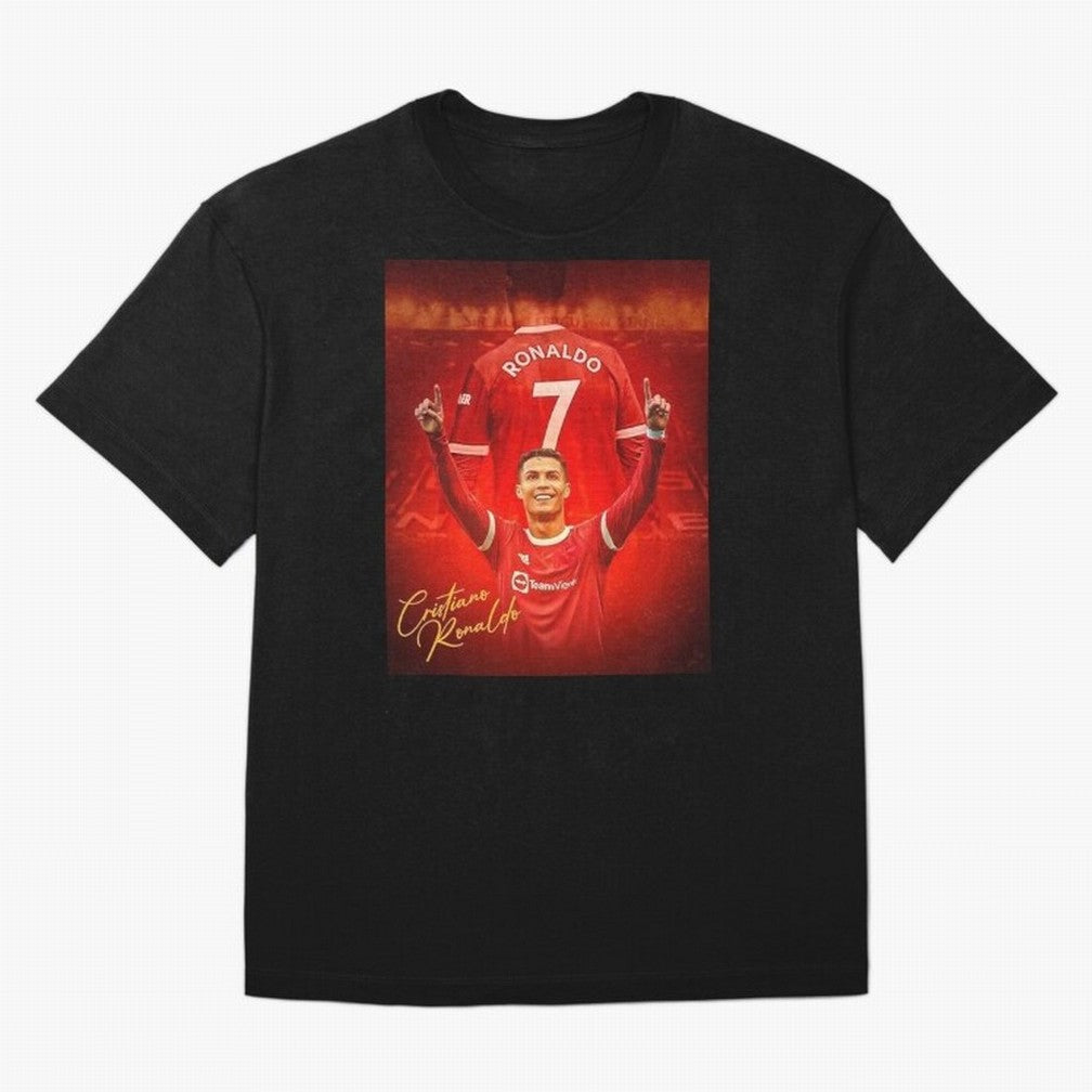 Cristiano Ronaldo Poster Oversized T-Shirt Celebrate Global Football Passion for FIFA World Cup 2026 USA Canada Mexico, Filled with Messi and Cristiano Ronaldo, England, France and Netherlands, Match Day Excitement, Supporter Culture, Golden Goals