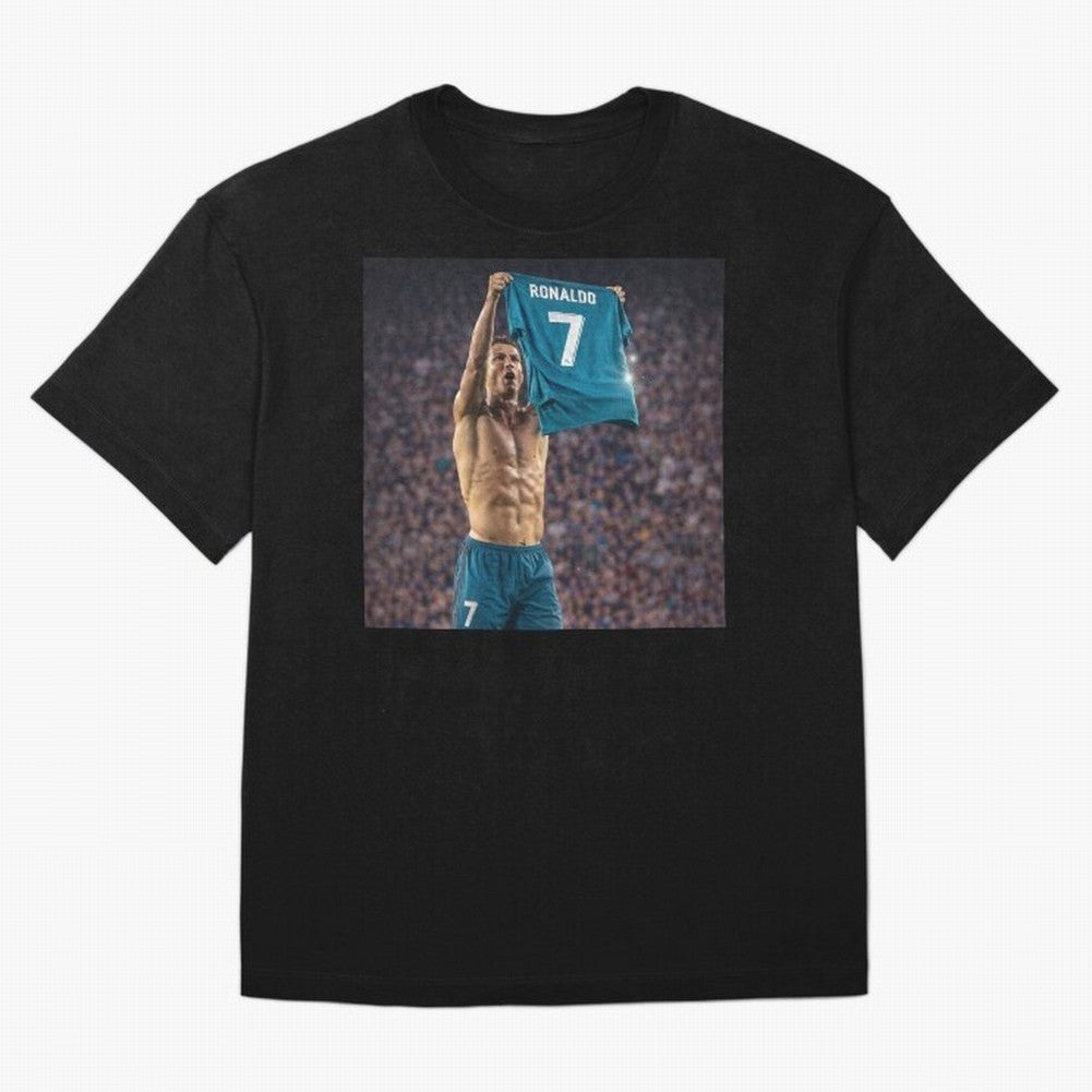 Ronaldo Holding Number Seven Shirt Oversized T-Shirt Show Your Love for the FIFA World Cup 2026 USA Canada Mexico Journey through CR7 and Messi Highlights, Portugal Pride, Football History, Final Match Energy, Crowd Noise and Once in a Lifetime