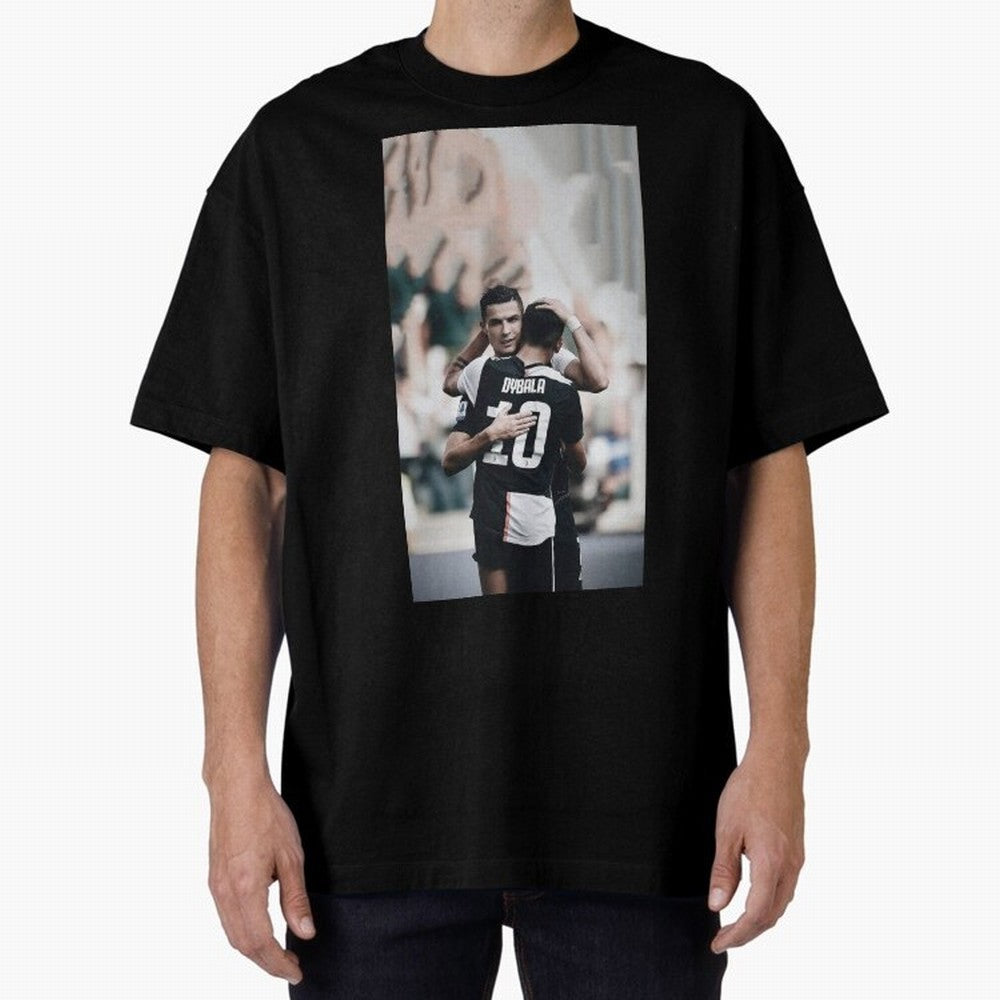 ronaldo with dybala Oversized T-Shirt Show Passion for the Stars of FIFA World Cup 2026 for Fans of Messi and Cristiano Ronaldo and Brazil, Portugal and Argentina, Bringing Football Festival Excitement, Trophy Ambitions, Country Rivalries and Star