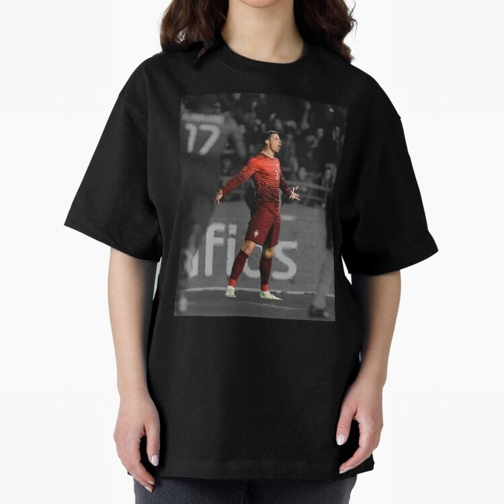 Cristiano Ronaldo Siuuuuuu,Ronaldo Gifts, Ronaldo Best Selling , Ronaldo Top Items Oversized T-Shirt Back Your Heroes with Global Football Passion for FIFA World Cup 2026 USA Canada Mexico, Driven by Messi, CR7 and Mbappe, Netherlands, Champion