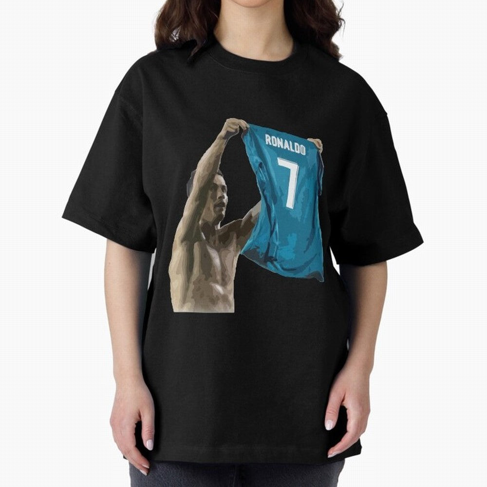 Cristiano Ronaldo celebration goal against Barcelona Oversized T-Shirt Make Your Look Match Global Football Passion for FIFA World Cup 2026, with Haaland and Mbappe, Argentina, France and Brazil, Soccer Culture, Superstar Moments, National Team