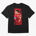 Cristiano Ronaldo Oversized T-Shirt Show Championship Spirit for Global Football Passion for FIFA World Cup 2026, Built around Messi, France and Portugal, Champion Mindset, Group Stage Buzz, Knockout Tension and Passionate Fan Culture; Perfect for