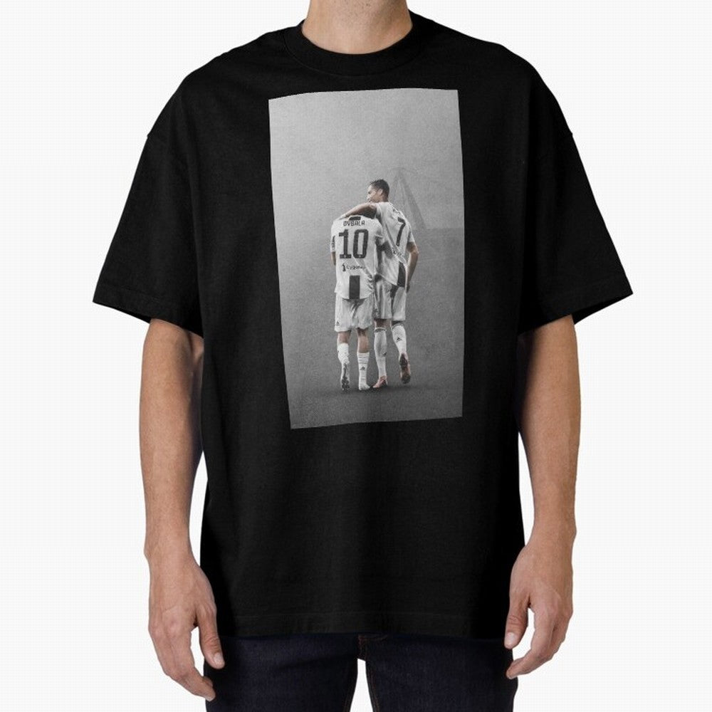 ronaldo with paulo dybala Oversized T-Shirt Stand with the FIFA World Cup 2026 Journey through Messi Highlights, Portugal Pride, Goal Celebration Energy, Supporter Heritage, Football Icons and Worldwide Tournament Joy; Ideal for Fans Who Follow