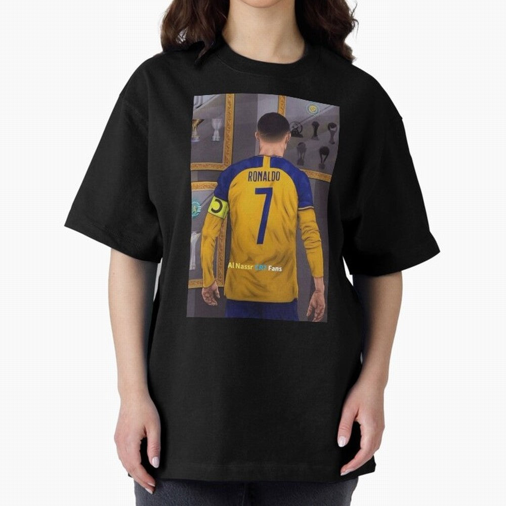 Al Nassr -Cristiano Ronaldo CR7 2023 Oversized T-Shirt Carry National Pride through FIFA World Cup 2026 Group Stage Spirit, Driven by Argentina and Brazil, Mbappe and Neymar, Match Day Excitement, Supporter Culture, Golden Goals and Global Football