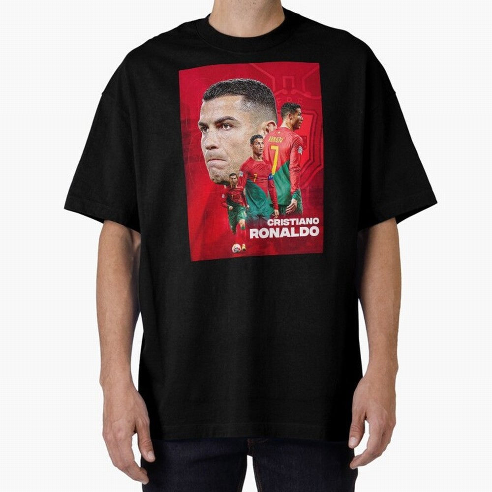 CRISTIANO RONALDO WORLD CUP 2022 Oversized T-Shirt Show Fan Pride Across Global Football Passion for FIFA World Cup 2026, with CR7, Argentina, Football History, Final Match Energy, Crowd Noise and Once in a Lifetime Moments; Ideal for Fans Who
